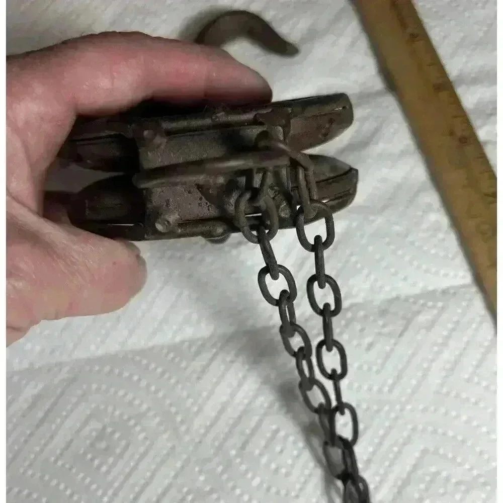 Metal pulley with hook Farmhouse Decor New